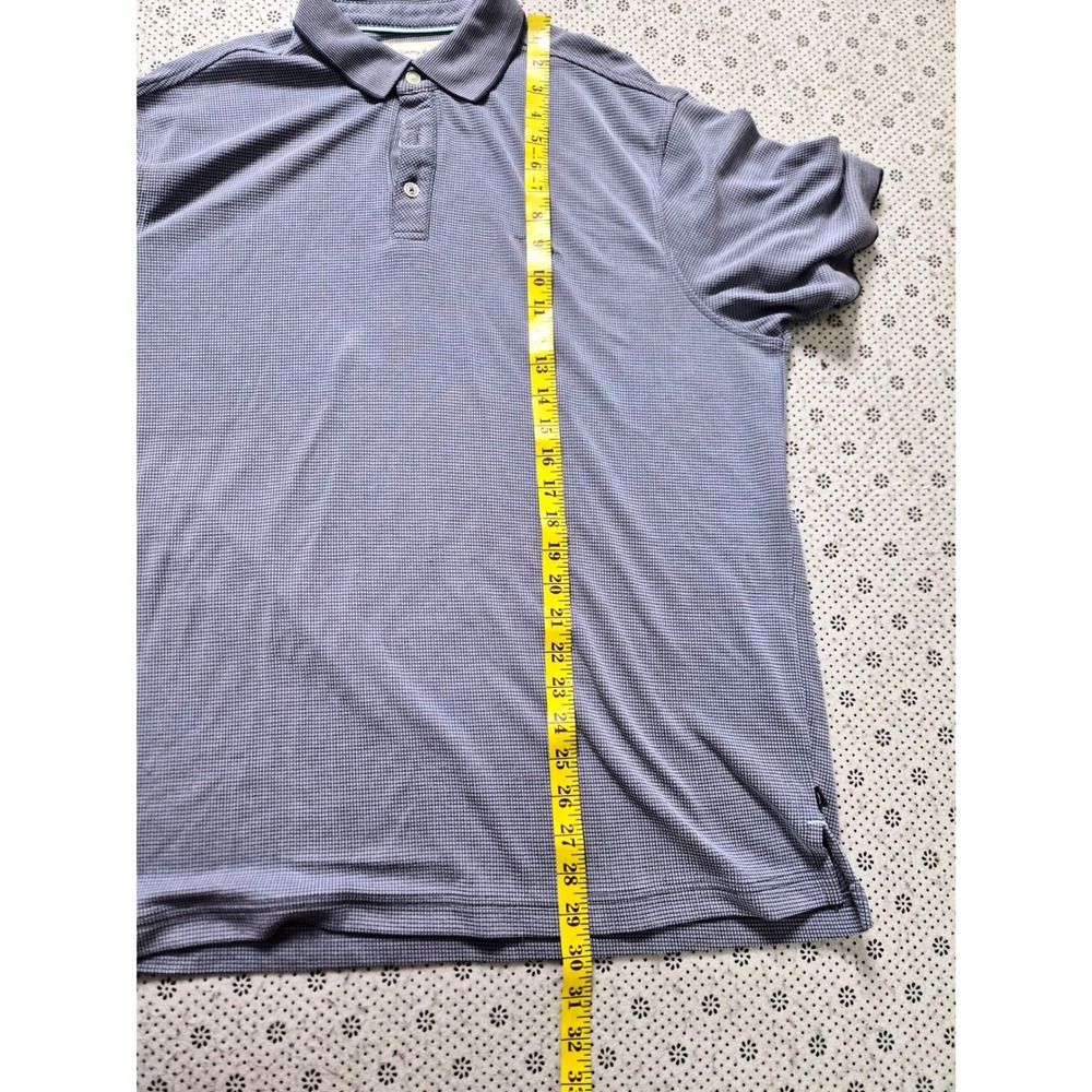 Tommy Bahama Mens Polo Shirt Blue Gingham Print Short Sleeve Golf Casual Size L - Picture 6 of 7